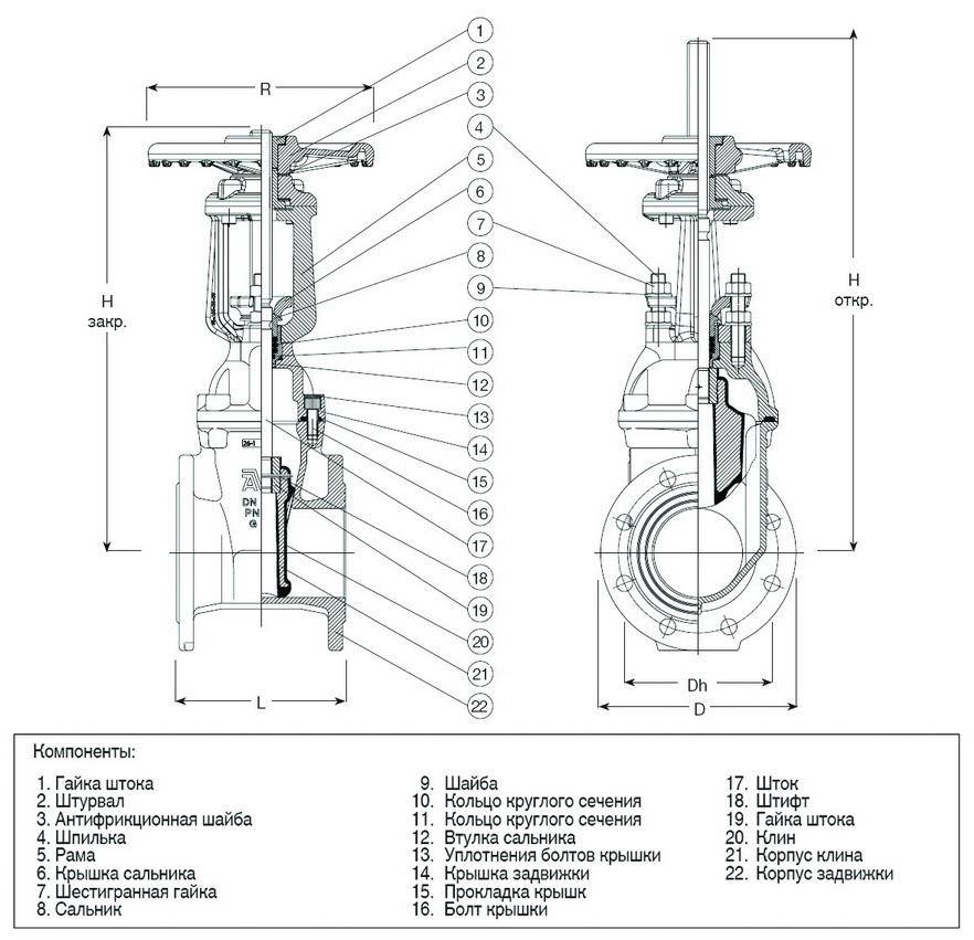 Задвижка чертеж с описанием