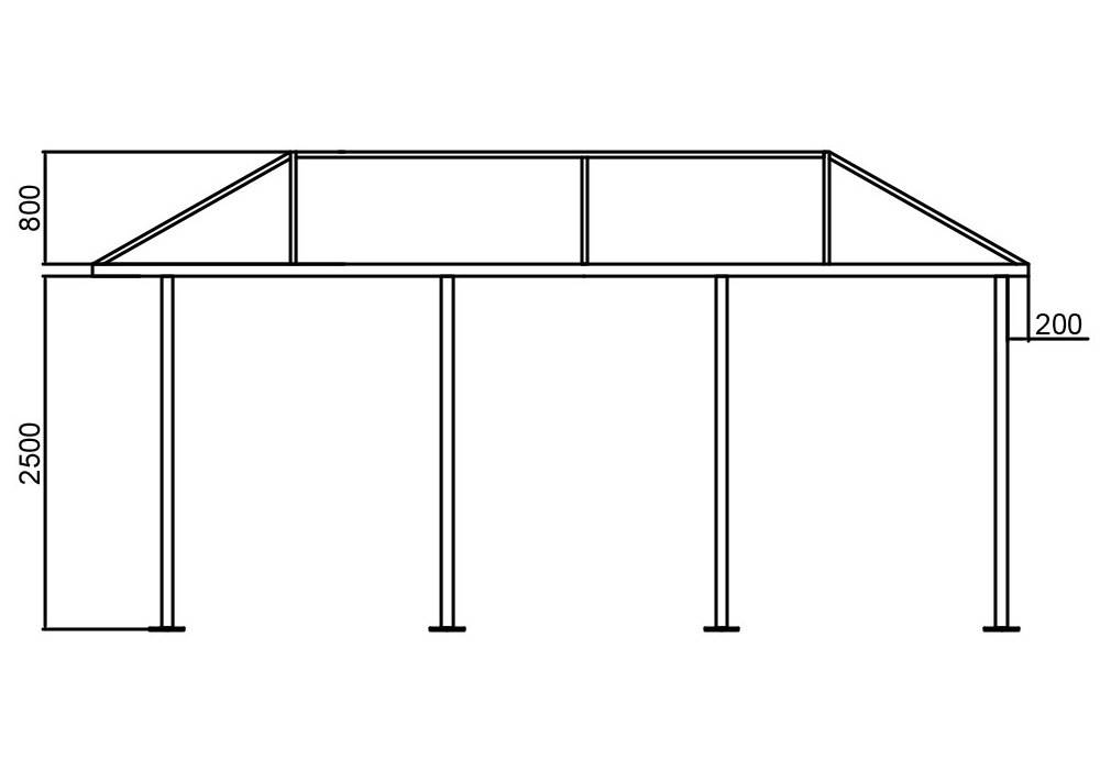 Беседка навес из металла чертежи