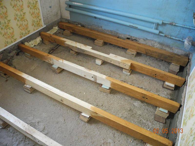 Деревянный пол на лагах в частном доме