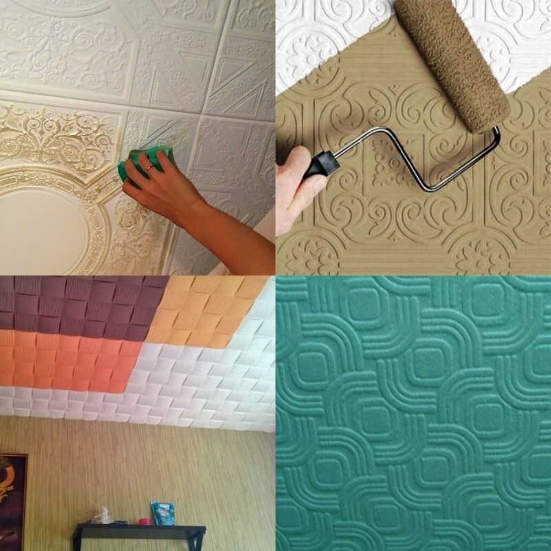 Как и чем покрасить потолочную плитку краской: водоэмульсионная, акриловая краска для потолочной плитки