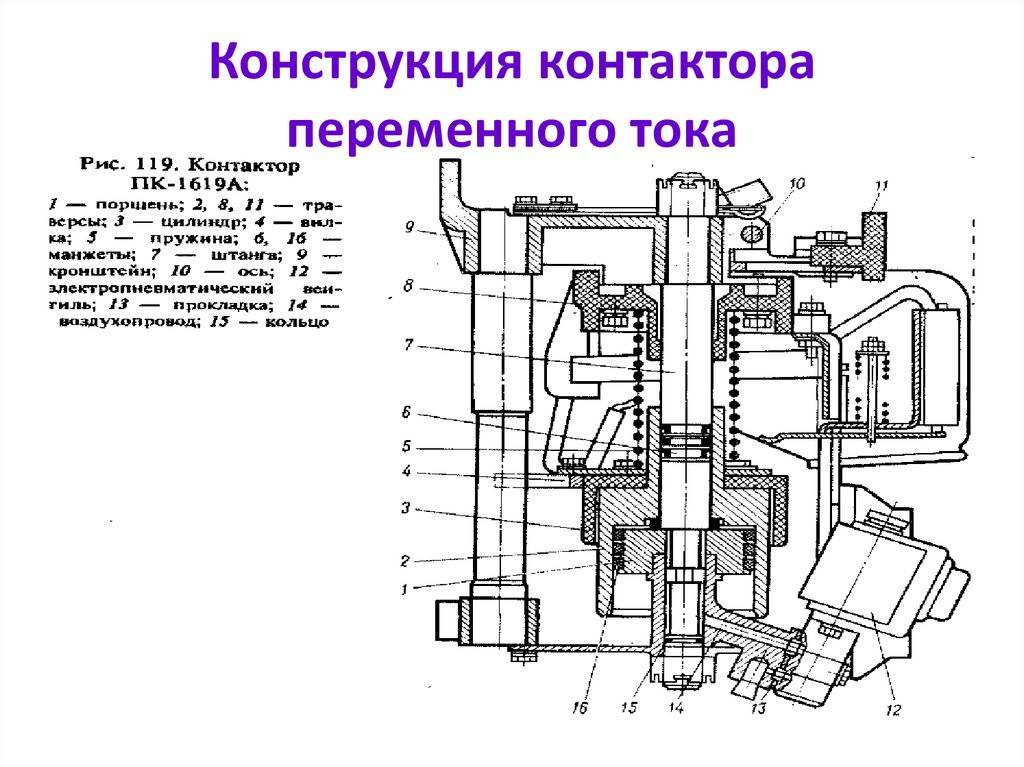 Контактор постоянного тока схема