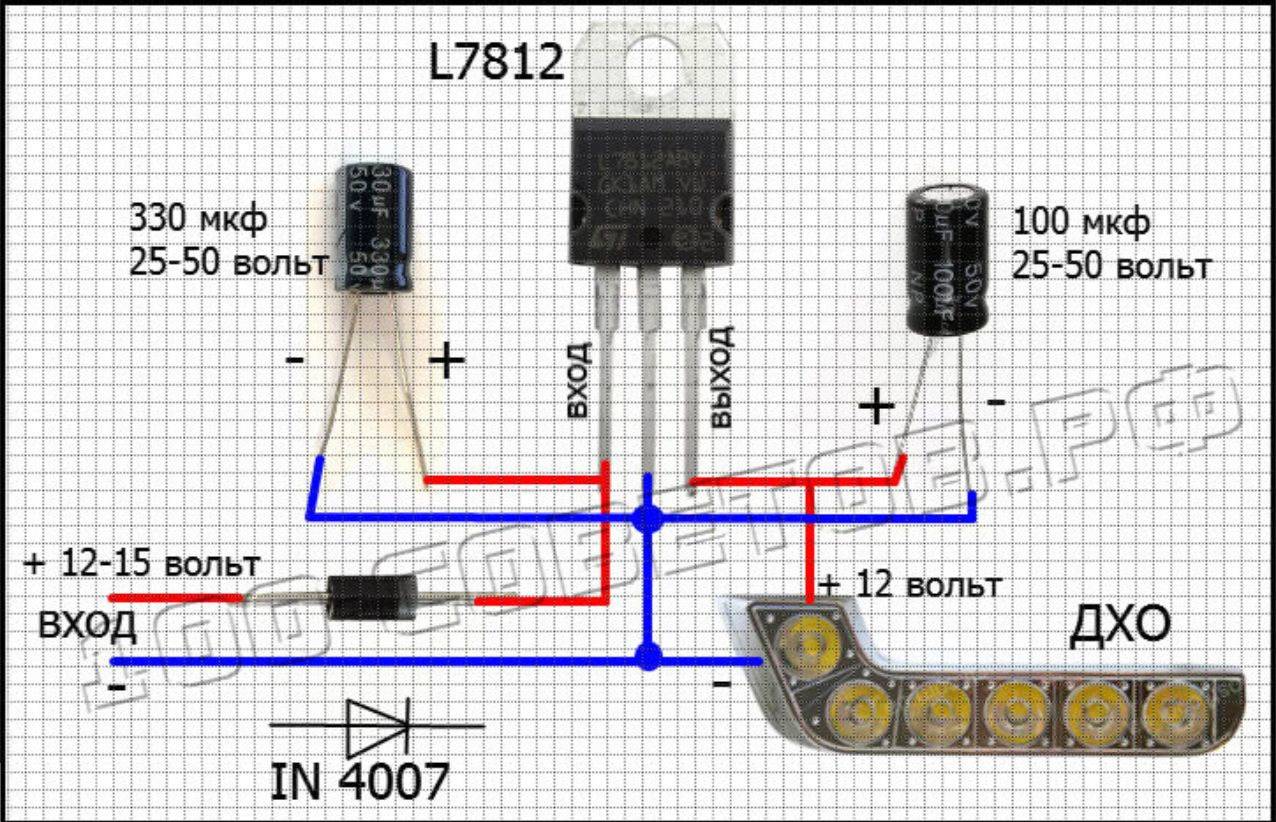 Схема мощного стабилизатора напряжения на 12 вольт - moy-instrument.ru - обзор инструмента и техники