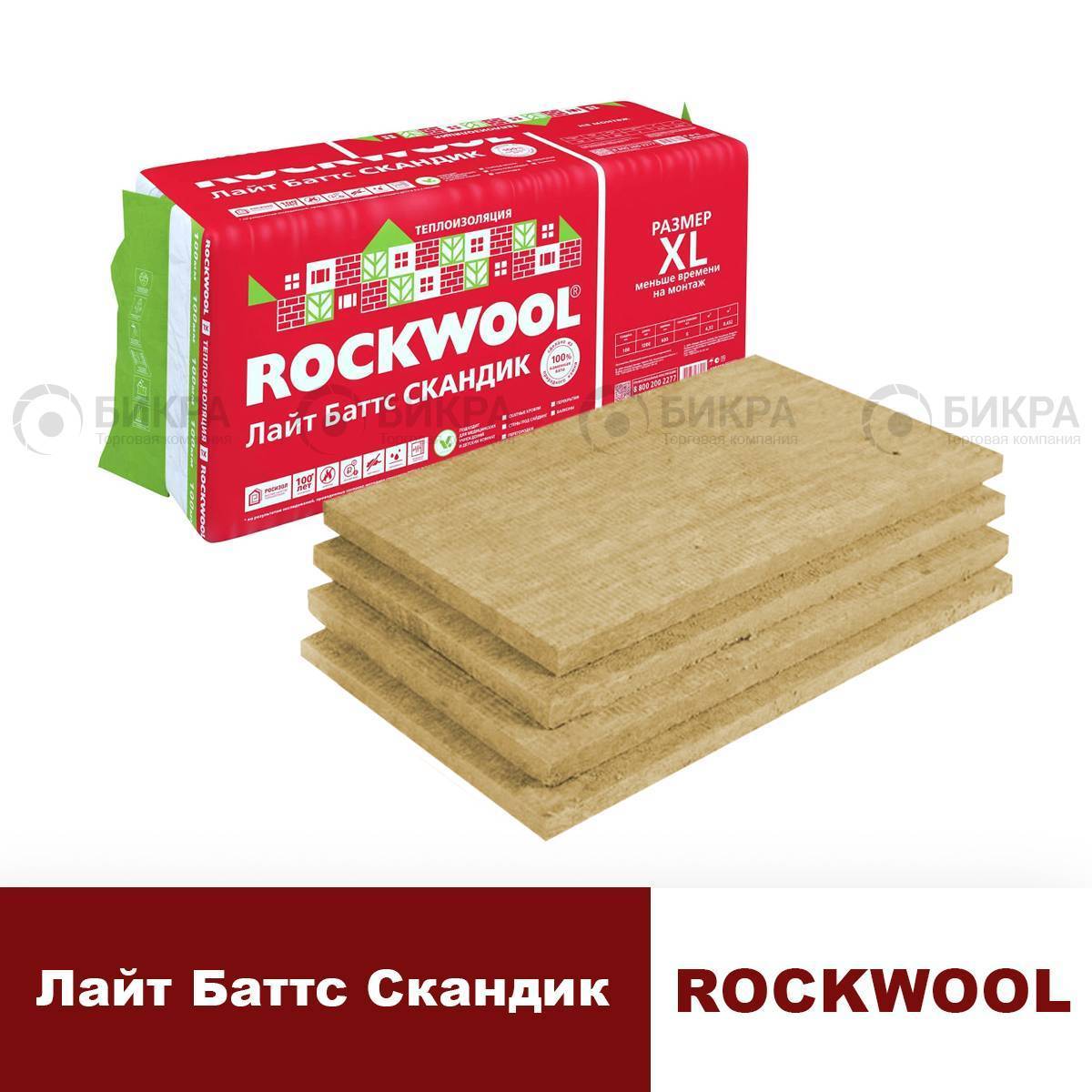 Каменная вата rockwool лайт баттс скандик