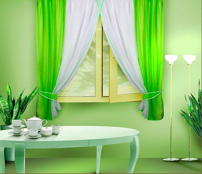 Зеленые обои на кухне (41 фото): дизайн зелено-белых оттенков для стен и штор к кухонному гарнитуру
