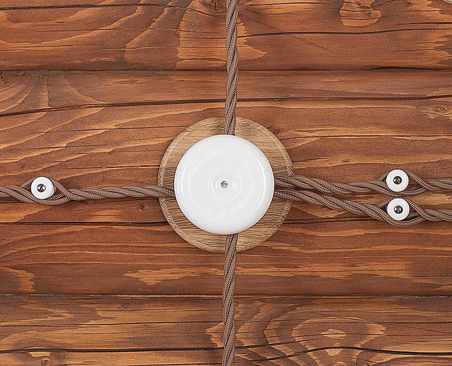 Ретро проводка в деревянном доме | электромонтаж и особенности применения декоративных элементов сети