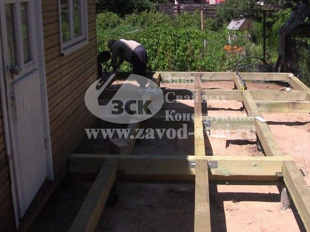 Технология строительства террасы к дому своими руками: фото, видео, как самому сделать террасу
