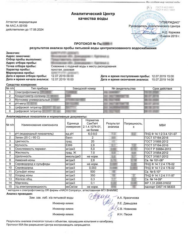 Отбор питьевой воды для химического анализа: регламентирующие акты и госты, правила забора образцов для лабораторного, физико-химического и других видов теста