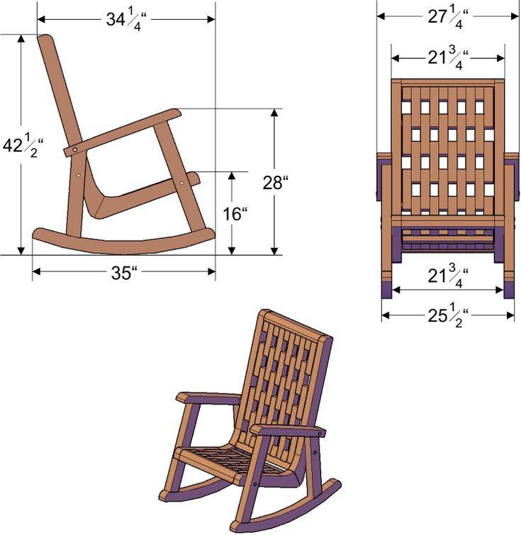 Кресло-качалка своими руками: как сделать из фанеры, дерева и металла