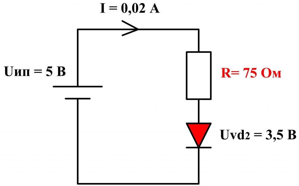 Подключение светодиода через резистор и его расчет