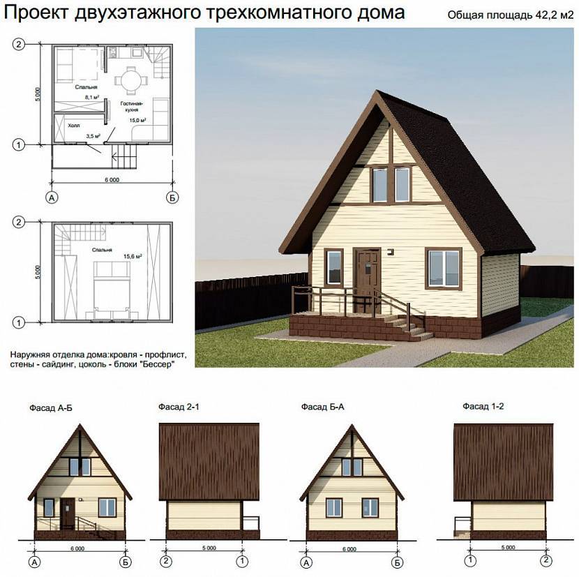 Планировка двухэтажного дома - 105 фото, схемы, чертежи и проекты домов в два этажа