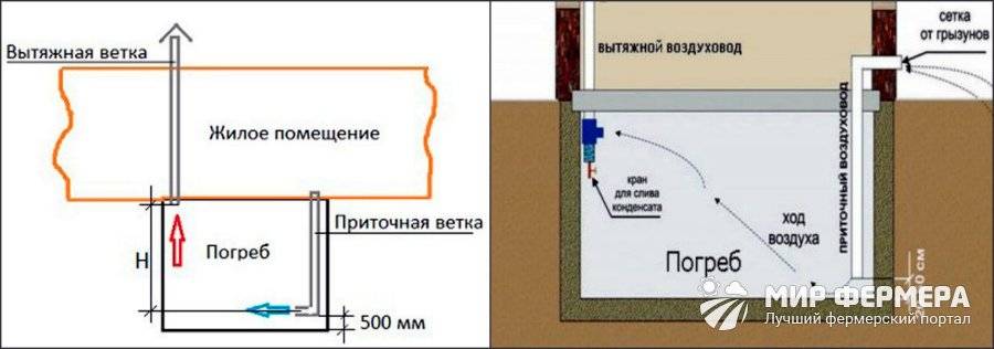 Вентиляция в погребе, подвале и смотровой яме гаража: устройство и схема правильной вытяжки