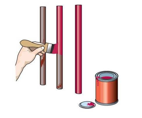 Металлические столбы для забора: чем покрасить столбики из металла, особенности обработки от коррозии