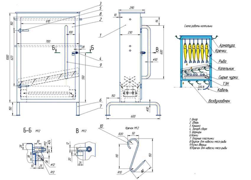 Коптилка холодного копчения своими руками чертежи и размеры