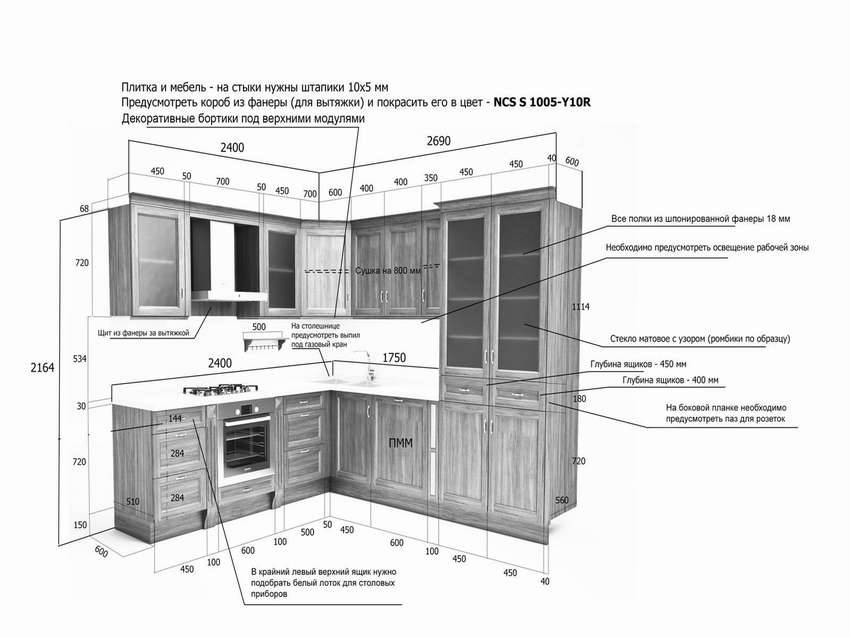 Кухня своими руками — 75 пошаговых фото, чертежи и схемы