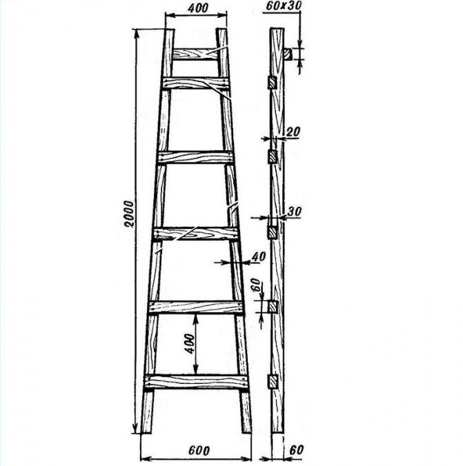 Приставная деревянная лестница своими руками - этапы изготовления, инструкция по установке