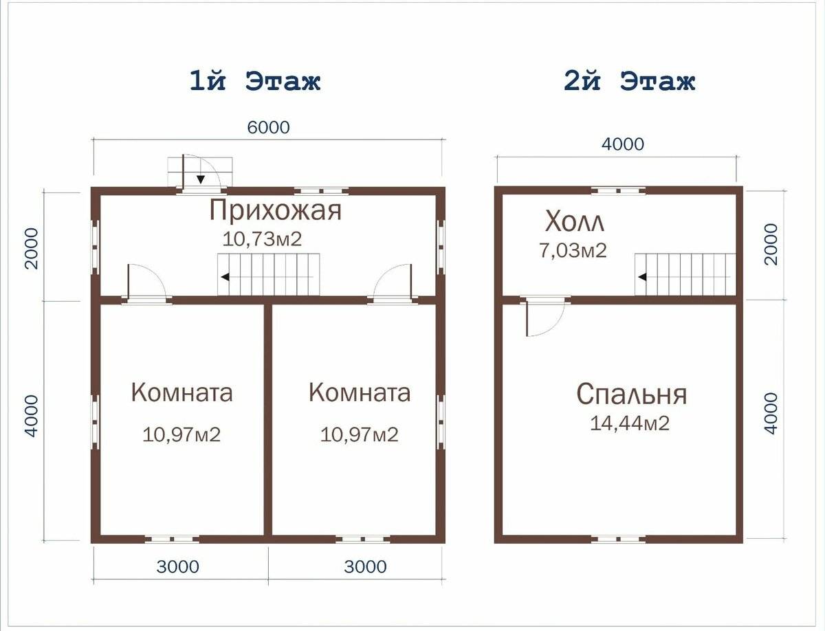 Проекты домов 6х6 два этажа из бруса