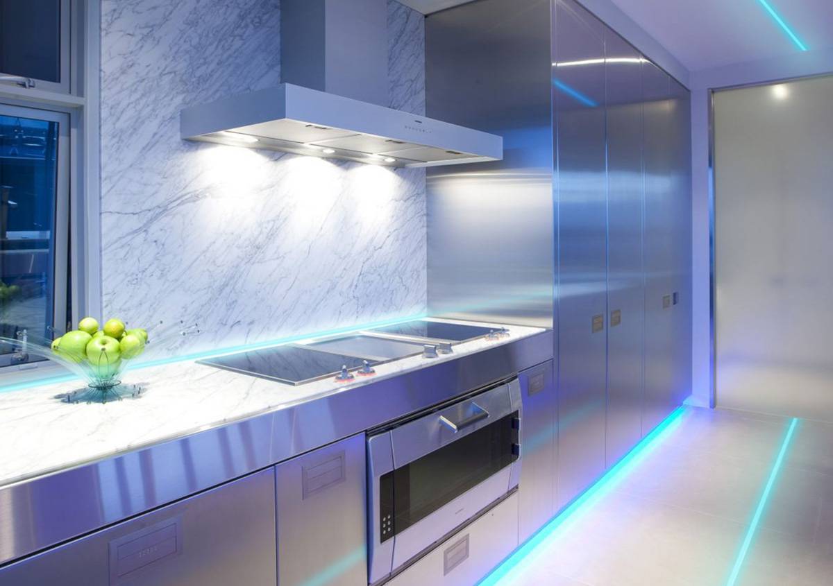 светодиодная подсветка кухни установка