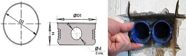 Подрозетник: диаметр, глубина и другие параметры изделий для скрытого монтажа – советы по ремонту