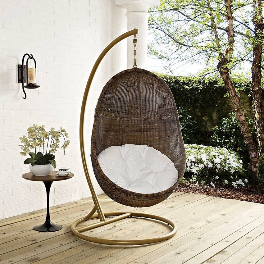 Плетеное подвесное кресло: как сделать своими руками? как выбрать круглое кресло на стойке и хорошее из веревок с креплением к потолку?